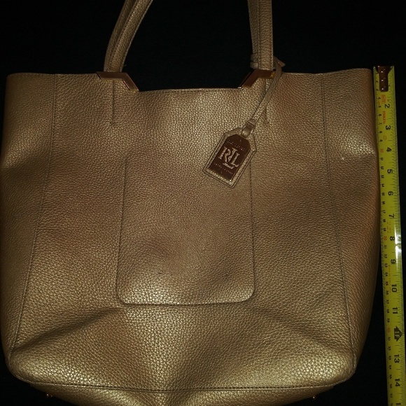 ralph lauren gold bag